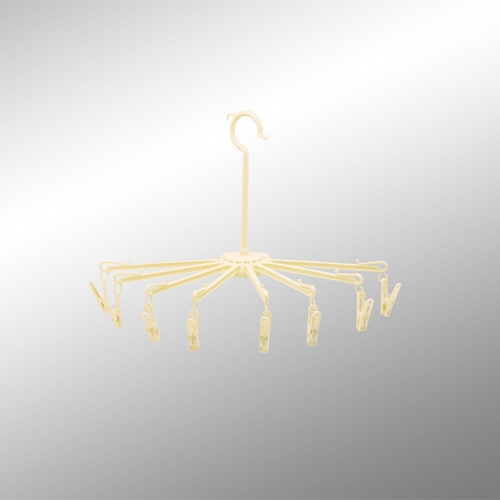 Wall-Type-Umbrella-Hanger-(8-sticks)-Open-Yellow